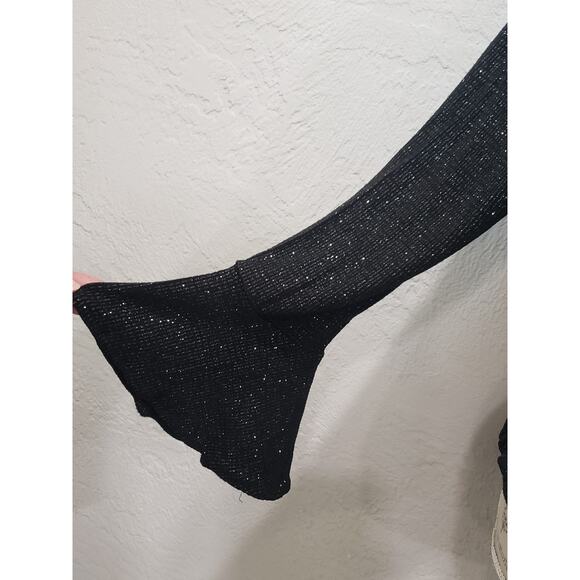 Xscape Black V Neck Flare Long Sleeve Blouse Evening Top - Picture 2 of 9